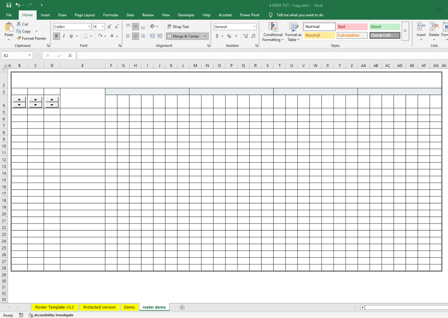 Video Tutorial - 4-Week Excel Roster Template for Shift-Based Teams