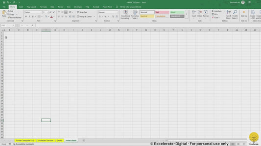 Video Tutorial - 4-Week Excel Roster Template for Shift-Based Teams